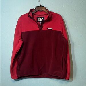 Lands' End Two-Tone Fleece Pullover